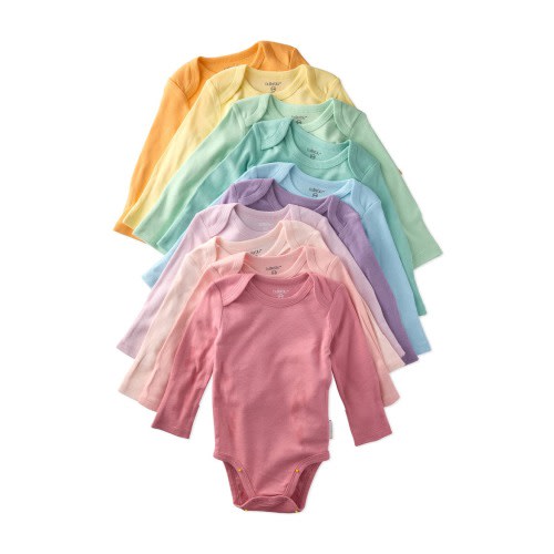Blake Assorted 5-Pack Long Sleeve Organic Cotton Bodysuits