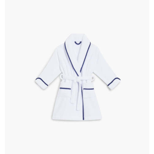 The Baby Hotel Robe - White/Navy – Hill House Home