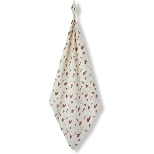 Milkbarn Baby Swaddle Blanket - Soft & Gentle 100% GOTS-Certified Organic Cotton - Nursery Swaddling Blankets for Boys and Girls, Sandcastle