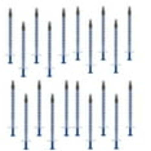 20 PCS Syringe with Cap, Colostrum Collection Syringe No Needle for Refilling and Measuring Liquids, Scientific Laboratory ( Blue )