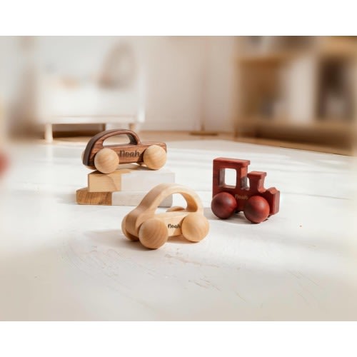 1 Piece Handmade Wooden Toy Car, Cute Minimalist Vehicle Toy, Small Push Toddler Plaything, Kids Nursery Decor, Little Driver Gift for Baby