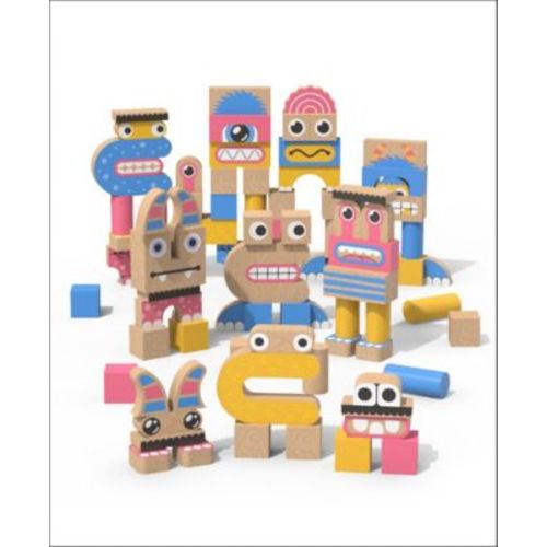 Make A Monster 100-Piece Solid Wood Block Set, Created for Macy's