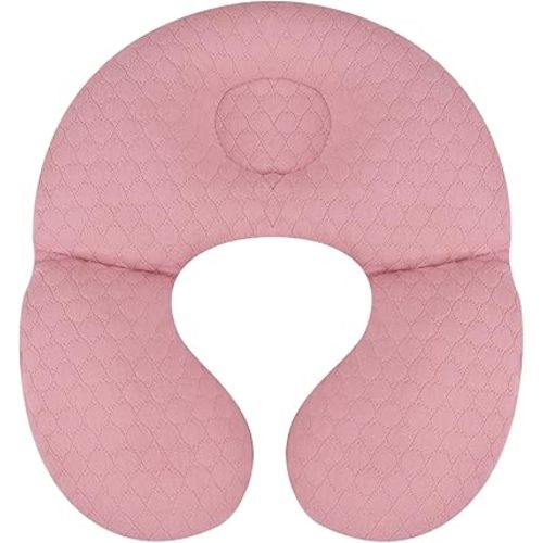 KAKIBLIN Baby Travel Pillow,Upgraded Baby Neck Pillows for Car Seat,Baby Support Pillow,Infant Neck Pillow for Toddler Head and Neck,Newborn Head Support for Car Seat,Pushchair (Pink)