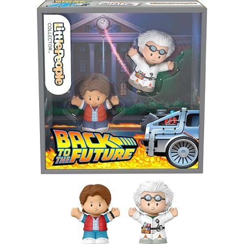Little People Collector Back to The Future Special Edition Set for Movie Fans, 2 Figures in a Display Package