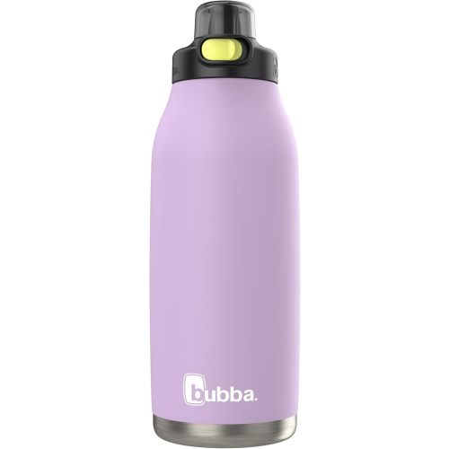 Bubba Radiant Stainless-Steel Pop-Up Straw, 40oz Water Bottle, Medium, Rubberized Lavender Frost