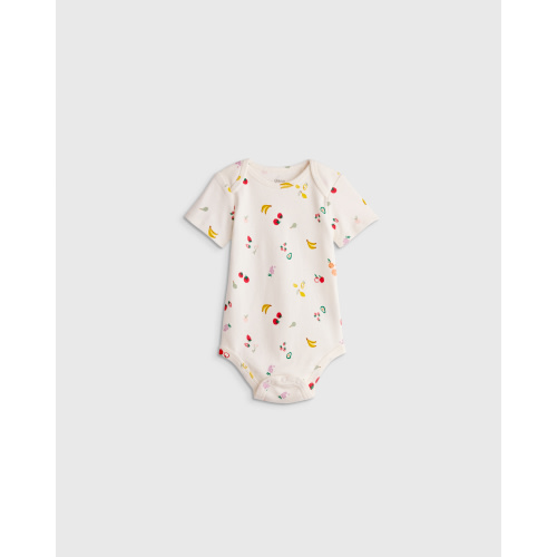 100% Organic Cotton Short Sleeve Bodysuit - Baby in Farmer's Market