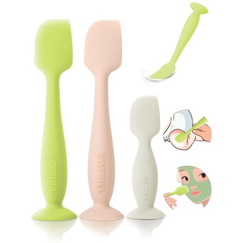 Diaper Cream Spatula, 2 Pack Butt Spatula Baby, Silicone Diaper Cream Applicator, Full-Size + Mini Butt Paste Spatula for Babies, Newborn Baby Necessities (Green+Pink+Beige)