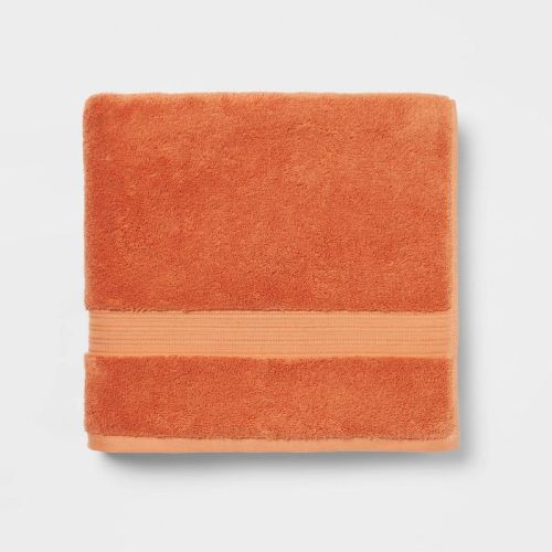 Total Fresh Antimicrobial Bath Towel Orange - Threshold™: Heavyweight Cotton, Low Lint, Machine Washable