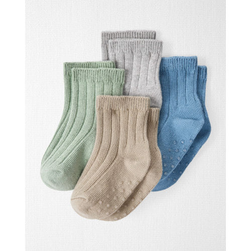 Baby 4-Pack No-Slip Socks Made with Organic Cotton - Little Planet | Carter's