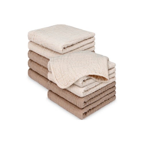 10-Pack Lyra Muslin Baby Washcloths