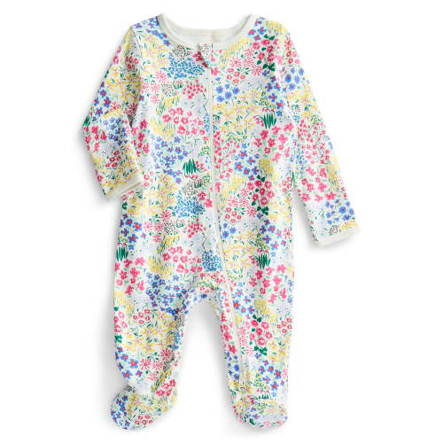 Wonder Nation Baby Boys or Girls Zip Front Footed Pajamas, Sizes Preemieie-6/9 Months