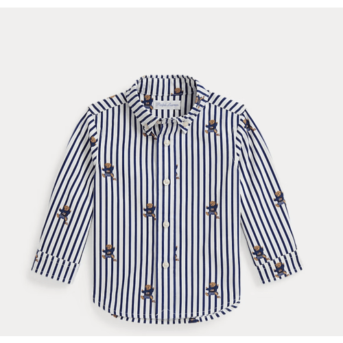 Polo Bear Striped Cotton Poplin Shirt