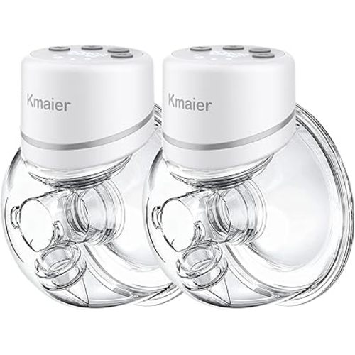 Wearable Breast Pump, Hands Free Breast Pump, Portable Electric Pump with LED Display, Ultra-Quiet and Pain Free- 4 Modes & 12 Levels, 24mm Flange, 2 PackPack