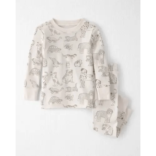 Baby 2-Piece Organic Cotton Ribbed Pajama Set in Pet Print - Little Planet | Carter's