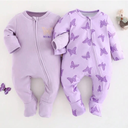 Cozy Pixies 2pcs/Set Newborn Baby Girl Soft Knitted Butterfly Pattern Round Neck Long Sleeve Romper And Pants Set Graphic | SHEIN USA