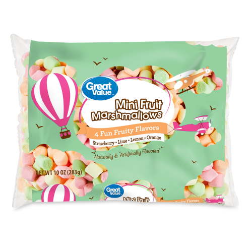 Great Value Mini Fruit Marshmallows, 10 oz, Bag