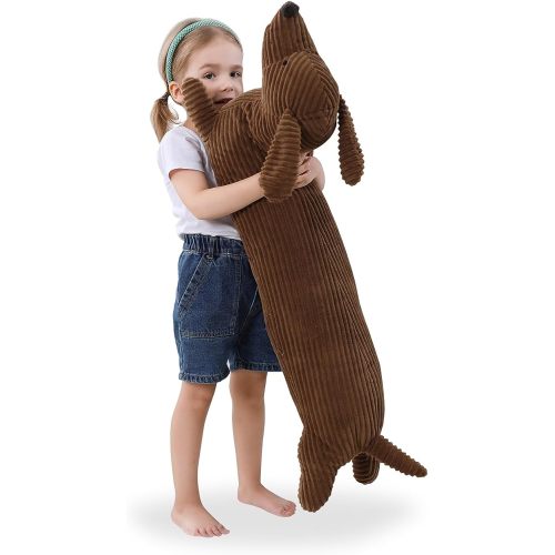 36 Inch Dachshund Dog Stuffed Animal Plush, Long Weiner Dog Body Pillow, Cute Funny Large Dachshund Toys Plushies Decor Ideal Gift for Kids