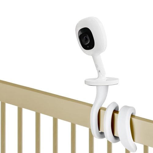 iTODOS Baby Monitor Mount Compatible with Nanit Pro Smart Baby Monitor & Flex Stand, Versatile Twist Mount Without Tools or Wall Damage,Travel Baby Monitor Accessory -White