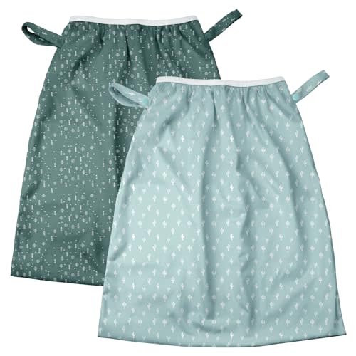 Mama Koala Pail Liner for Cloth Diapers, Reusable and Washable Waterproof Pail Liner with Strap for Diaper Pails, 2 Pack(P002)