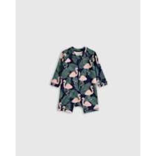 Long Sleeve Zip-Up Rash Guard One-Piece