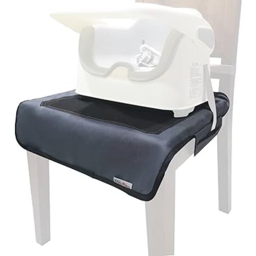 JOOLIO B&S Extra Large Booster Chair Protector Cover,Dining High Chair Seat Cover Protect Booster Chair Cover,Non-Slip Bark Grain Backing, Waterproof,Oil-Proof and Stain-Proof,Easy to Wipe Clean Gray