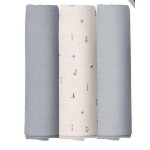 Unisex Cotton Muslin Swaddle Blanket 3 Pack - Baby