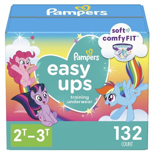 Pampers Training Pants - Easy Ups Girls & Boys - Size 2T-3T, 132 Count, My Little Pony Potty Underwear (Packaging May Vary)