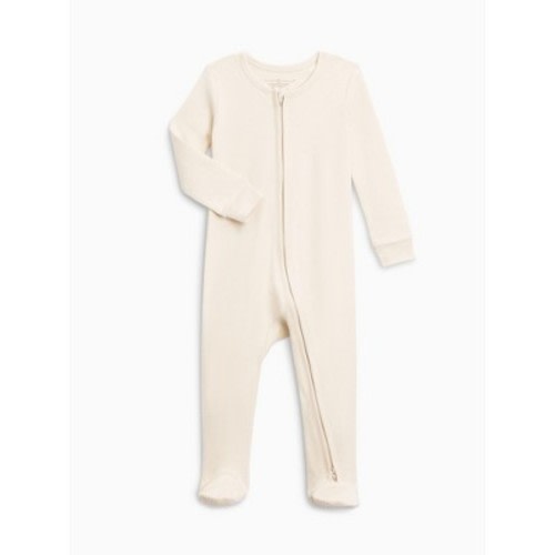 Colored Organics Classic Peyton Zipper Sleeper Natural 0-3M