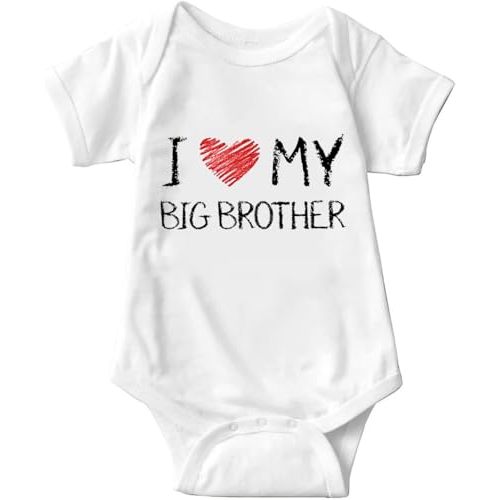 I Love My Big Brother Baby Girls Boys Bodysuit Newborn onesie Short Sleeve Infant Romper 0-24 Months