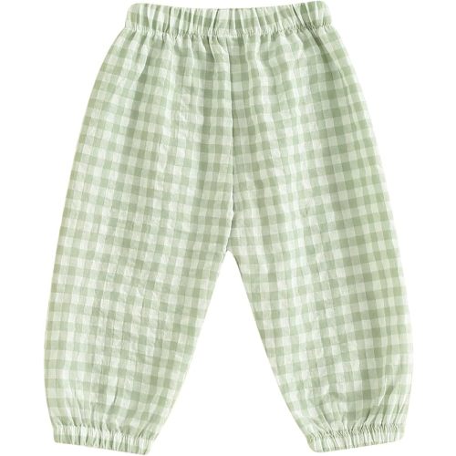 Toddler Checkered Pants Baby Girl Boy Elastic Waist Jogger Pants Kids Casual Plaid Trousers Infant Long Sweatpants