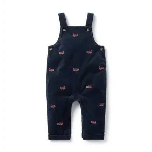 Baby Dark Marine The Holiday Train Baby Overall by Janie and Jack