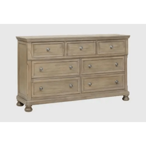 Bethlyn Grey Wood 7-Drawer Dresser