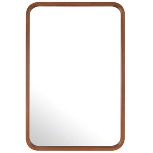 WallBeyond 20"x30" Rectangle Corner Mirror Walnut Brown