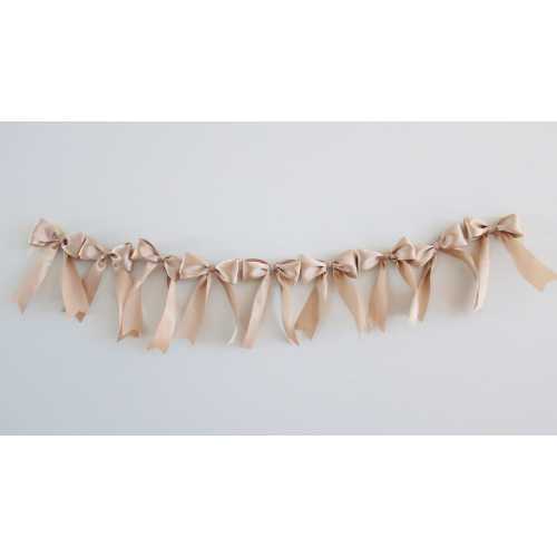 Satin Ribbon Bow Garland – Coquette Birthday Decor – She's Tying the Knot Bachelorette – Dainty Bow Baby Shower - Custom Ribbon Garland