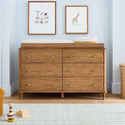 Sprig 6-Drawer Wide Dresser with Removable Topper (58")