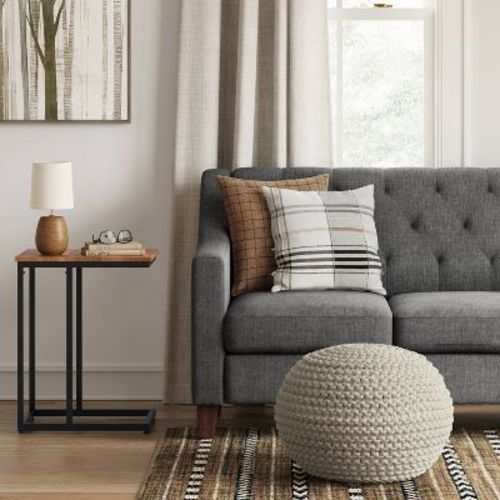 Cloverly Chunky Knit Pouf - Threshold™