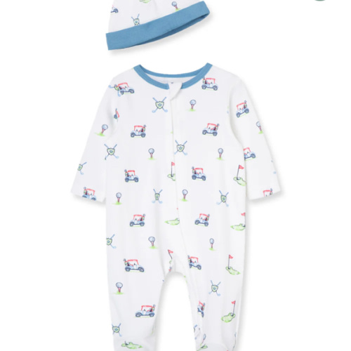 Golf Club 2-Way-Zip Footie with Hat