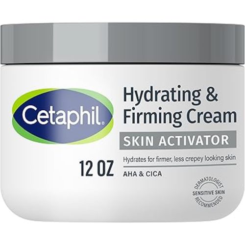 Cetaphil Skin Activator Hydrating & Firming Body Cream 12oz, Mandelic Acid (AHA) and Centella Asiatica (CICA) Cream, Hydrates and Firms Aging Skin, Anti-Aging Skincare, 12 oz