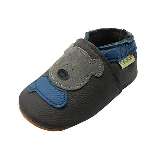 SAYOYO Baby Shoes Soft Leather Sole Infant Toddler Prewalker Shoes