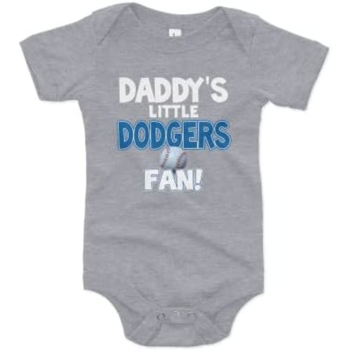 NanyCrafts Baby's Daddy's Little Dodgers Fan Bodysuit, Baby Dodgers Fan