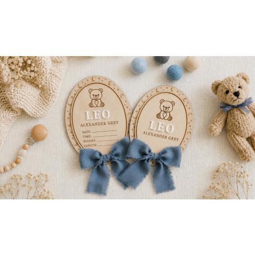 Personalized Baby Birth Announcement Sign, Wooden Newborn Name Plaque, Baby Stats Sign, Hello World Baby Name Board, Nursery Decor