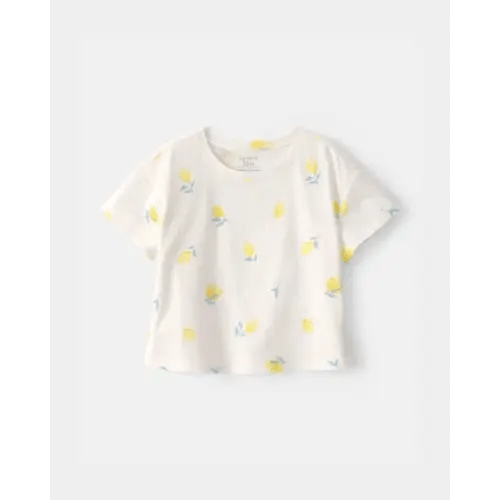 Baby Girl Lemon Relaxed Top - Cream | Carter's