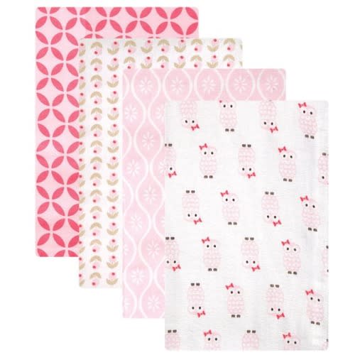Hudson Baby Flannel Receiving Blankets - 4 Pack