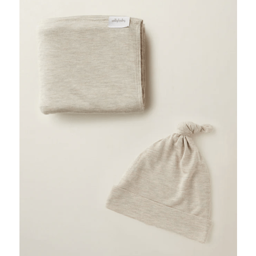 Flax Swaddle + Hat Set