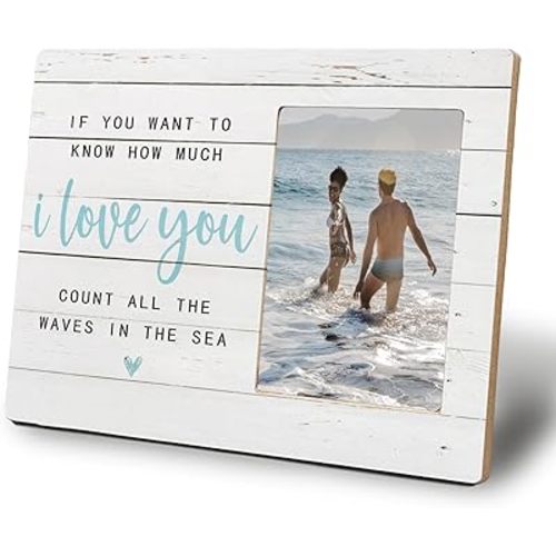 Beach Picture Frames 4x6, Beach House Decor, Gifts for a Beach Lover, Beach House Gifts, Beach Trip Vacation Gifts, Coastal Nautical Photo Frame