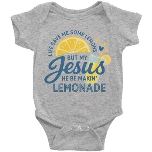 Threadrock Baby Life Gave Me Lemons But My Jesus Makes Lemonade Infant Bodysuit