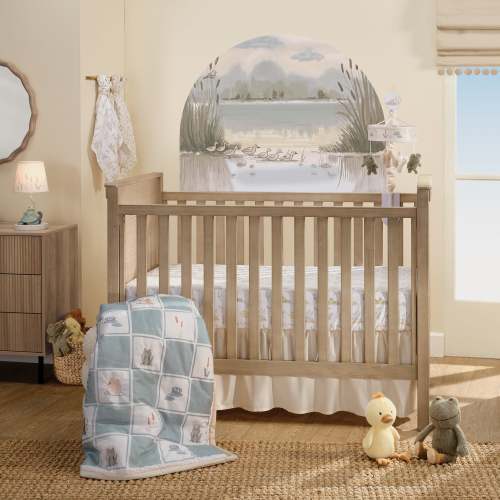 Froggy & Friends Embroidered 3-Piece Baby Crib Bedding Set – Lambs & Ivy
