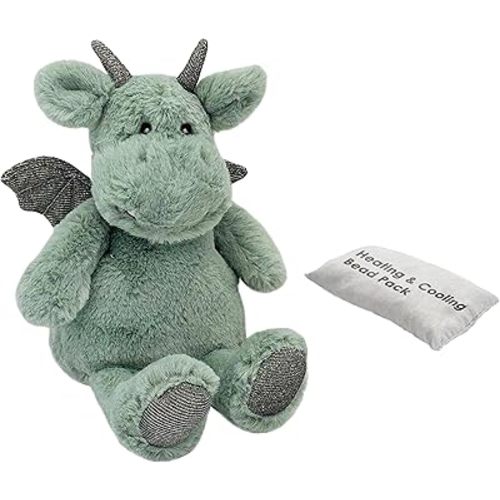 MON AMI Dax The Dragon Cuddle Bud | 11" Plushie with Removable Heating & Cooling Pack | Microwavable Stuffed Animal Toy for Kids & Adults | Warm Cuddle Gift for Therapy, Comfort & Relaxation