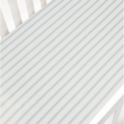 Seaside Stripes Crib Sheet - Ocean