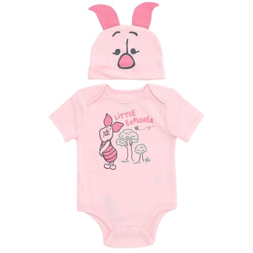 Disney Cosplay Baby Bodysuit and Hat Set Newborn to Infant Sizes (Newborn - 24 Months)